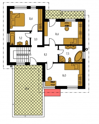 Mirror image | Floor plan of second floor - CUBER 12